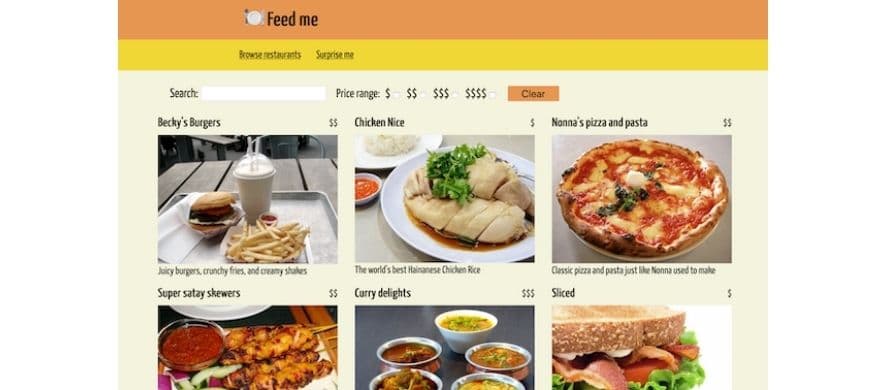 انتشار یک فهرست غذایی مبتنی بر وب و ارائه یک نسخ  پی دی اف از آن