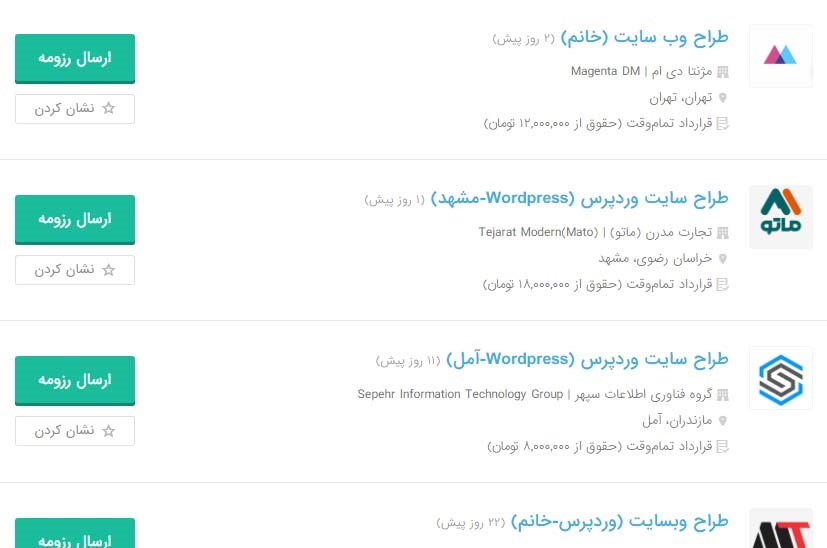 درآمد طراحی سایت با وردپرس در ایران