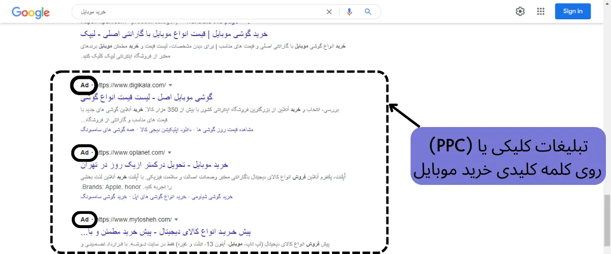 تبلیغات کلیکی (PPC)